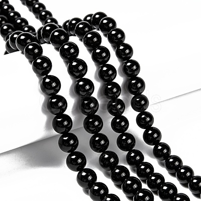 Grade A Natural Tourmaline Round Bead Strands G-L417-10-8mm-1