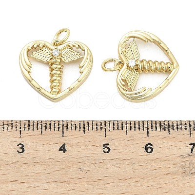 Brass Micro Pave Cubic Zirconia Pendants KK-H527-02B-G-1