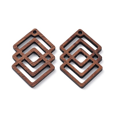Walnut Wood Laser Cut Pendants WOOD-Q051-01D-1