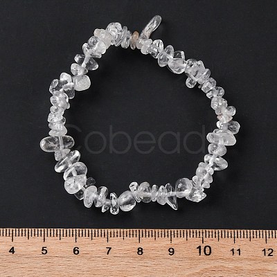Unisex Chip Natural Quartz Crystal Beaded Stretch Bracelets BJEW-S143-16-1