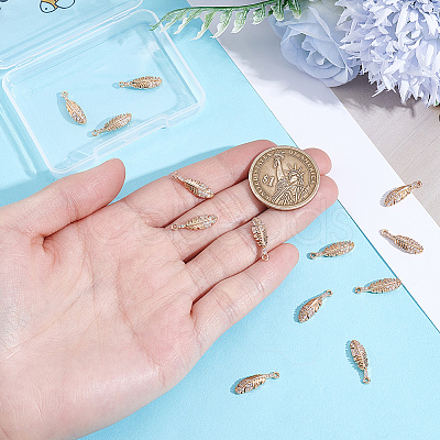 20Pcs Brass Micro Pave Cubic Zirconia Pendants KK-BBC0025-98-1