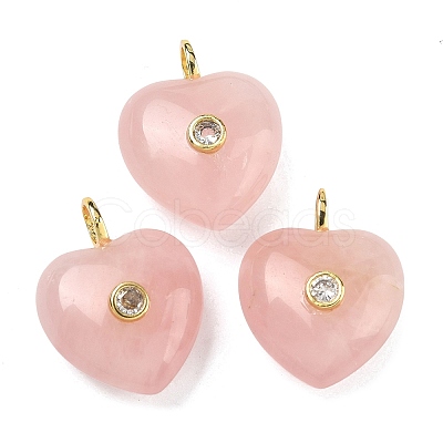 Natural Rose Quartz Pendants G-B180-03G-09-1