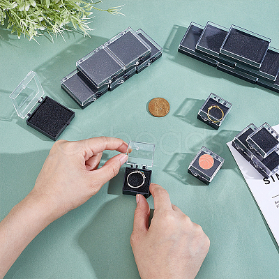 24Pcs 3 Styles Plastic Packing Boxes with Sponge Inside for Brooches CON-HY0001-07-1