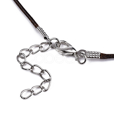 Waxed Cotton Cord Necklace Making X-MAK-S034-005-1