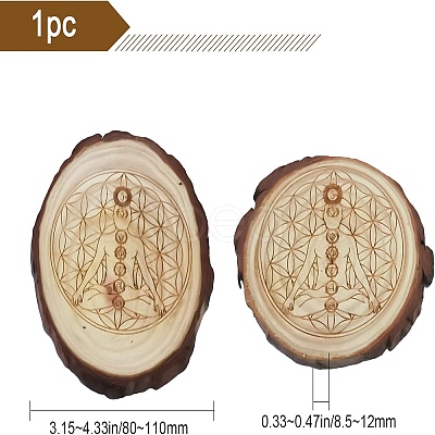 Rustic Wooden Slice Cup Mats DJEW-WH0010-86-1