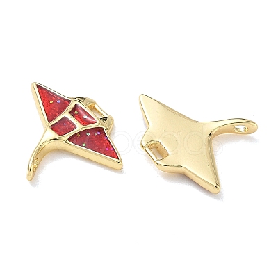 Brass Enamel Pendants KK-L256-46A-G-1