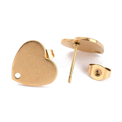 Ion Plating(IP) 304 Stainless Steel Stud Earring Findings X-EJEW-O104-15G-1