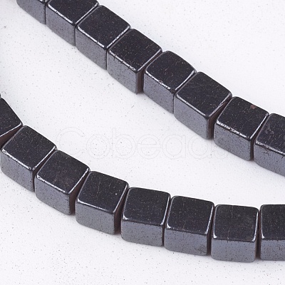 Non-Magnetic Synthetic Hematite Beads Strands X-G-Q527-4x4mm-1-1