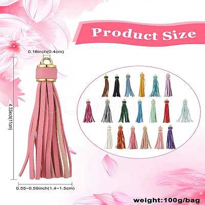 20Pcs 20 Styles Imitation Leather Tassel Pendants FIND-CJ0003-35-1