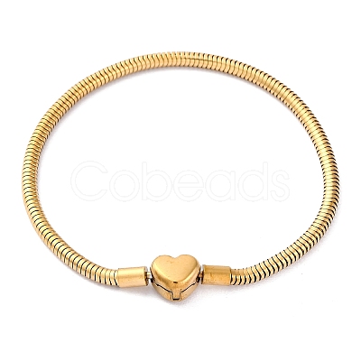304 Stainless Steel Snake Chain Bracelets for Women BJEW-R010-01G-01-1