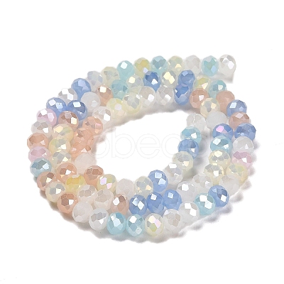 Imitation Jade Glass Beads Strands EGLA-D030-11-1
