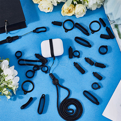 DIY Electronic Stylus & Lighter Silicone Holder Neck Lanyard Making Kit FIND-CP0002-43-1