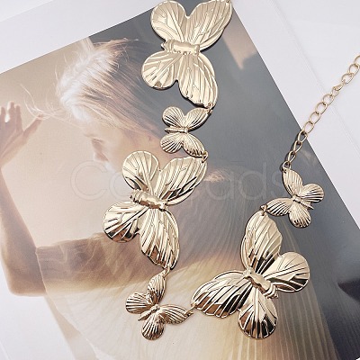Alloy Butterfly Link Chain Waist Belly Chains for Women FS-WG8F5E3-02-1