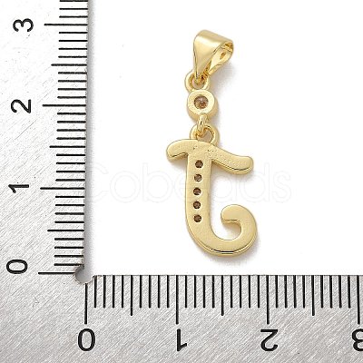 Brass Micro Pave Cubic Zirconia Pendants KK-M319-02G-J-1