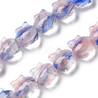Inner Flower Handmade Lampwork Beads Strands LA-CBA3F7A-01E-1
