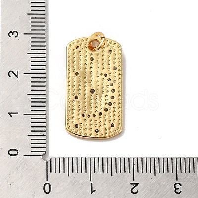 Rack Plating Brass Micro Pave Cubic Zirconia Pendants KK-K377-39G-1