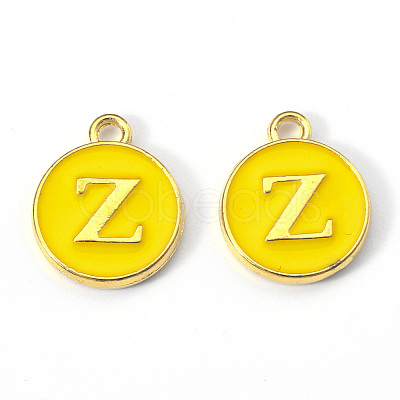 Golden Plated Alloy Enamel Charms X-ENAM-S118-09Z-1