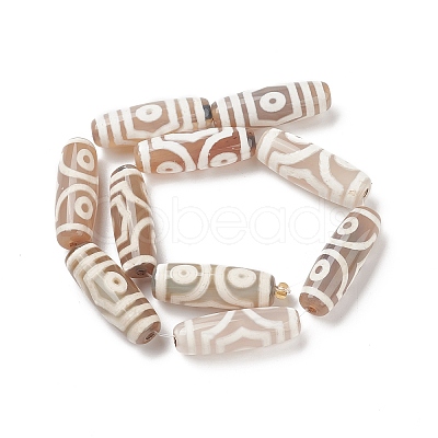 Tibetan Style dZi Beads Strands TDZI-G012-35A-1