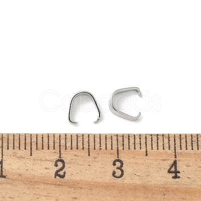 304 Stainless Steel Snap On Bails High Polished STAS-Z122-38P-1