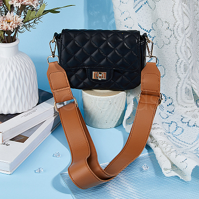 Adjustable Imitation Leather Bag Straps with Zinc Alloy Clasps FIND-WH0126-837C-1
