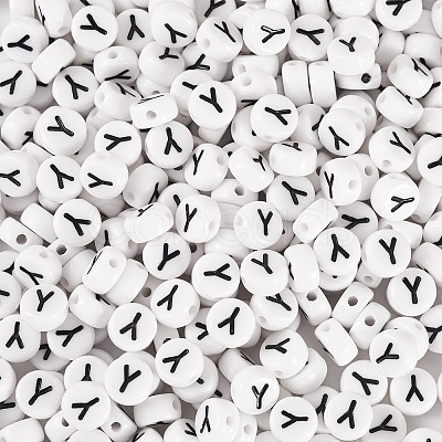 500Pcs Acrylic Beads SACR-TA0001-55Y-1
