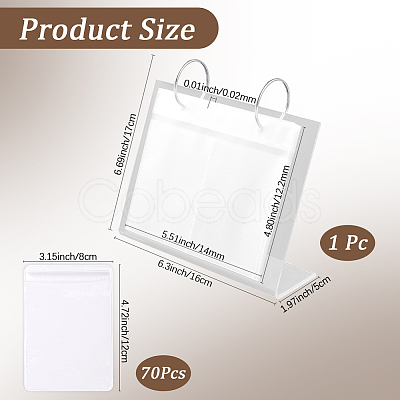 1Pc Calendar Style Plastic Jewelry Organizer Holder Rack for Jewelry Storage ODIS-BBC0001-01B-1