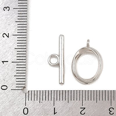 Oval Brass Toggle Clasps KK-G548-35P-1