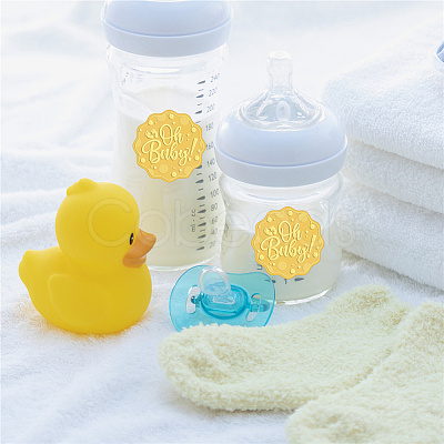 Plastic Self Adhesive Gold Foil Embossed Stickers DIY-WH0211-289-1
