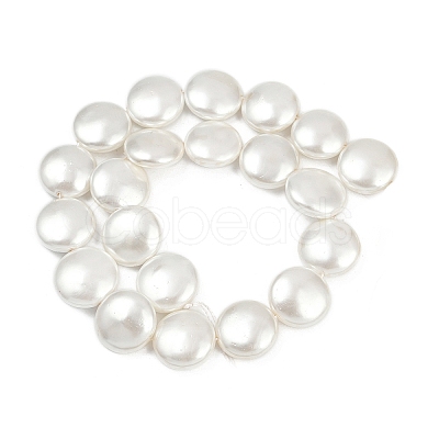 Electroplated Shell Pearl Beads Strands BSHE-G027-13D-1