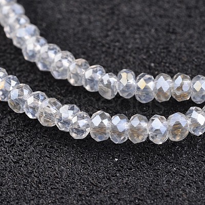Electroplate Glass Beads Strands EGLA-P018-1mm-AB01-1