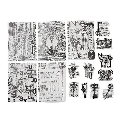 30Pcs 15 Styles Key Theme Scrapbook Paper Kits DIY-D075-08-1