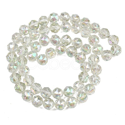 Transparent Electroplate Glass Beads Strands EGLA-N002-34C-B04-1