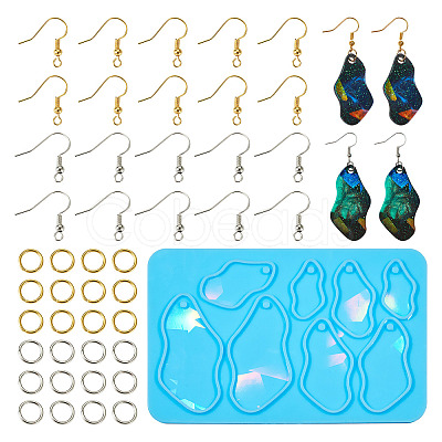 1Pc Irregular Geometric Pendant Silicone Mold DIY-TA0005-88-1