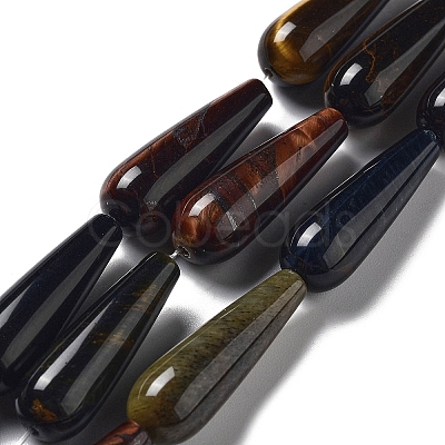 Natural 3-Color Tiger Eye Beads Strands G-P528-H11-01-1