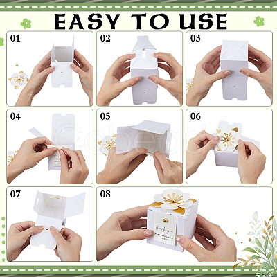 Paper Folding Paper Candy Packing Tote Boxes CON-WH0110-299B-1