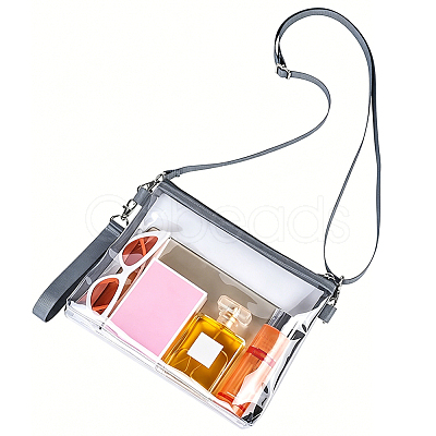 Waterproof Transparent PVC Crossbody Bags AJEW-WH20115-05A-1