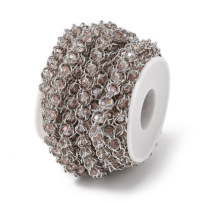 304 Stainless Steel Glass Link Chains CHS-L029-10P-05-1