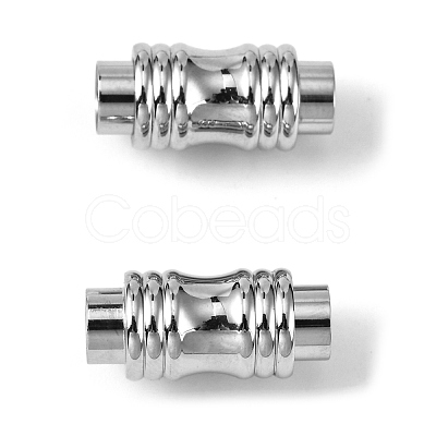 Tarnish Resistant 304 Stainless Steel Magnetic Clasps with Glue-in Ends STAS-E049-7-1