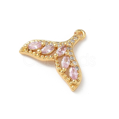 Brass Micro Pave Cubic Zirconia Pendants KK-Z136-45G-02-1