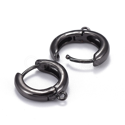 Brass Hoop Earrings EJEW-K083-33B-1