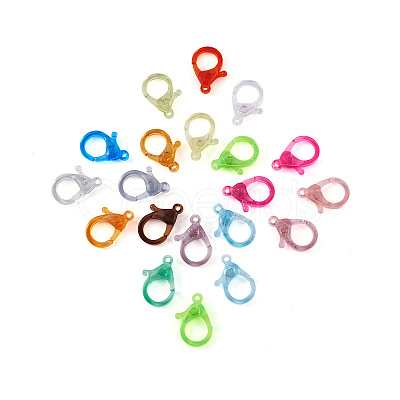 100Pcs 20 Style Plastic Lobster Claw Clasps KY-PJ0001-02-1