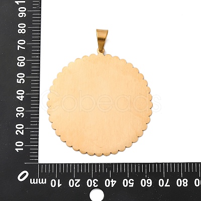 304 Stainless Steel Big Pendants STAS-U043-07C-G-1