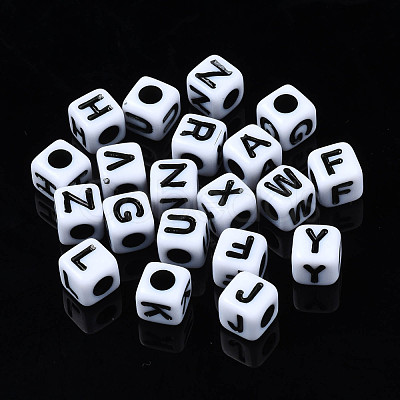 Opaque Acrylic Beads SACR-S273-35D-01-1