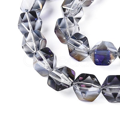 Electroplate Glass Beads Strands EGLA-T021-21I-1