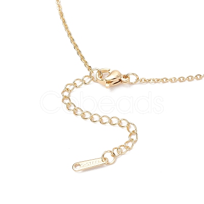Brass Micro Pave Clear Cubic Zirconia Pendant Necklace NJEW-JN05390-03-1