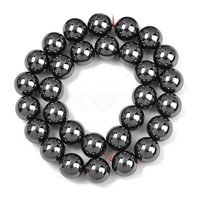 Synthetic Non-magnetic Hematite Beads Strands GG-CBAB93D-B01-14mm-1