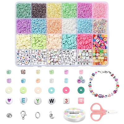 DIY Heishi Bracelet Necklace Making Kit DIY-YW0006-63-1