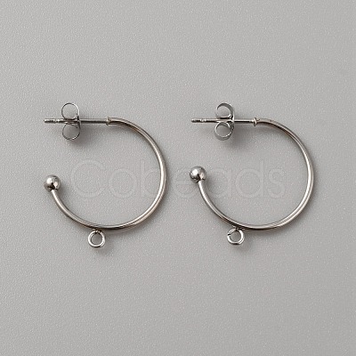 304 Stainless Steel Stud Earring Findings X1-STAS-TAC0017-02A-1