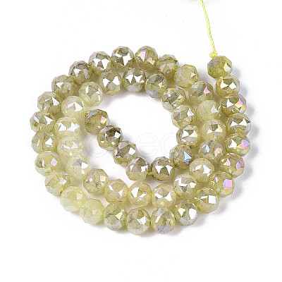 Anti-Tarnish Electroplate Glass Beads Strands GLAA-N064-8mm-12-1