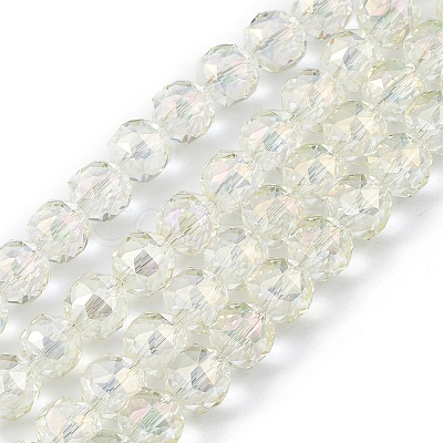Transparent Electroplate Glass Beads Strands EGLA-F154-FR03-1